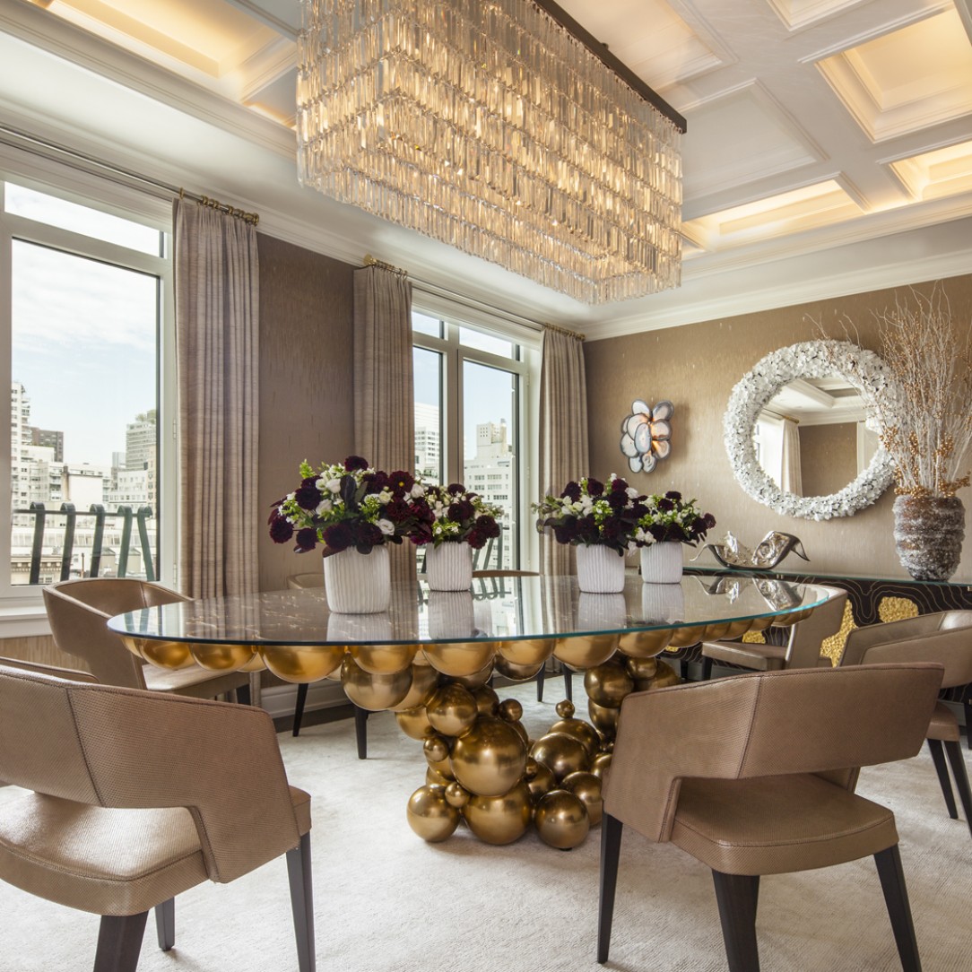 Contemporary Luxury Penthouse in New York, Usa by Arthur Dunman For Jed Johnson Studio