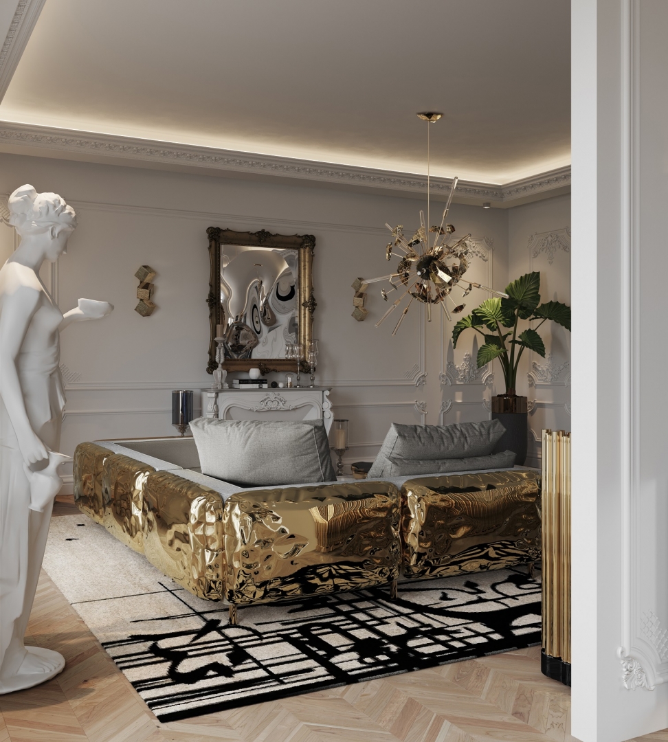 Redefined Elegance in a Living Room Space by Boca do Lobo