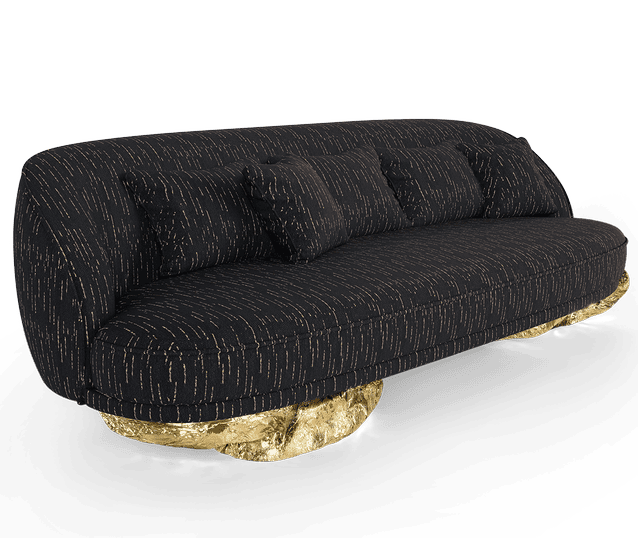 Angra black sofa - Boca do Lobo