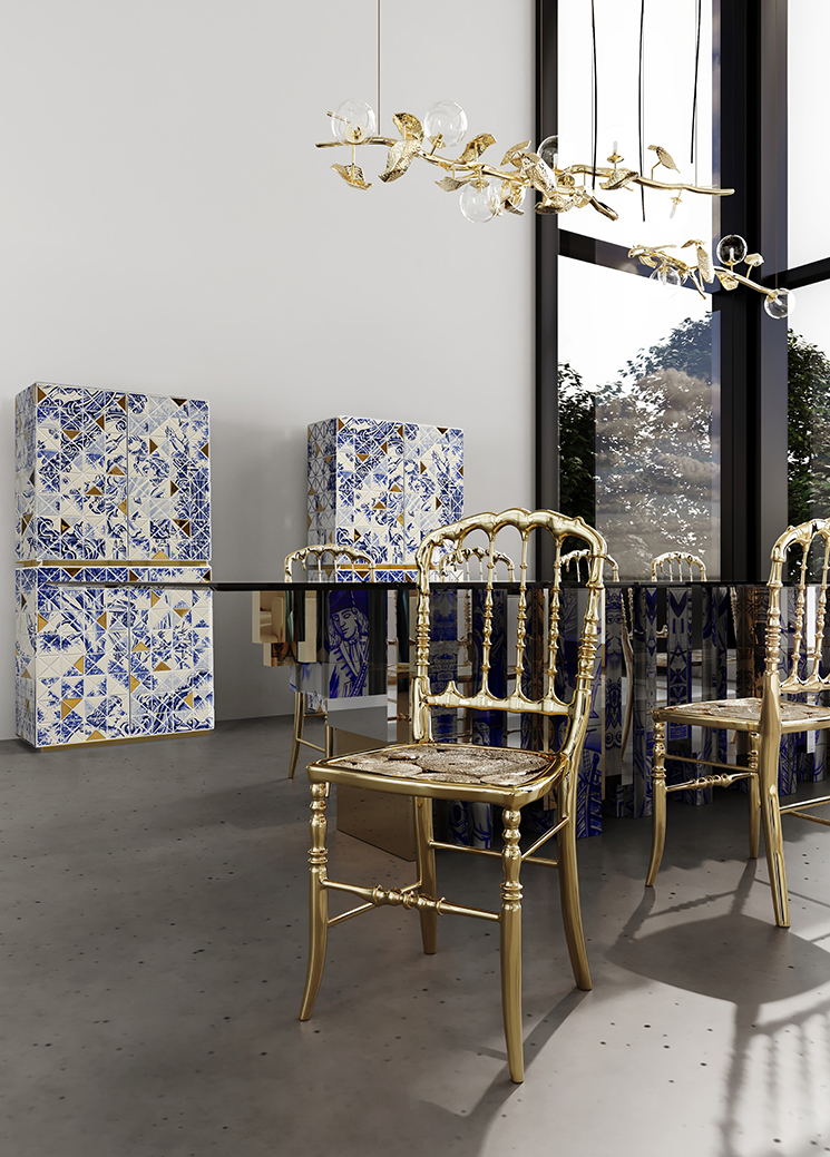Exquisite Emporium Gold Dining Chair by Boca do Lobo
