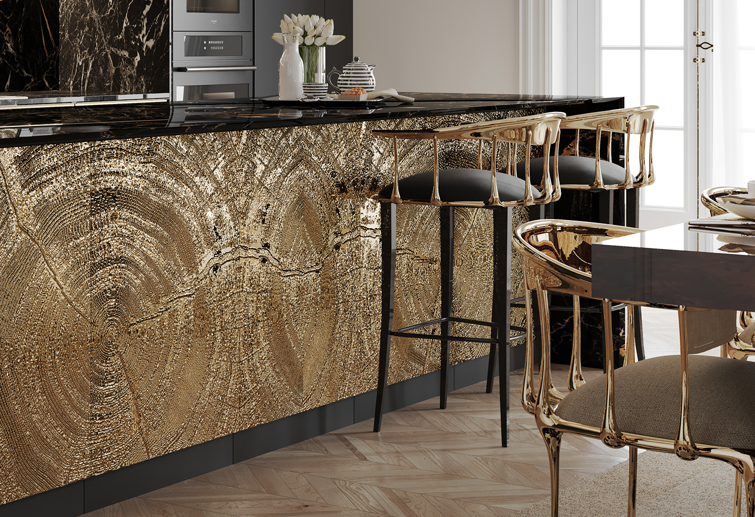 Luxury N11 Bar Stool by Boca do Lobo