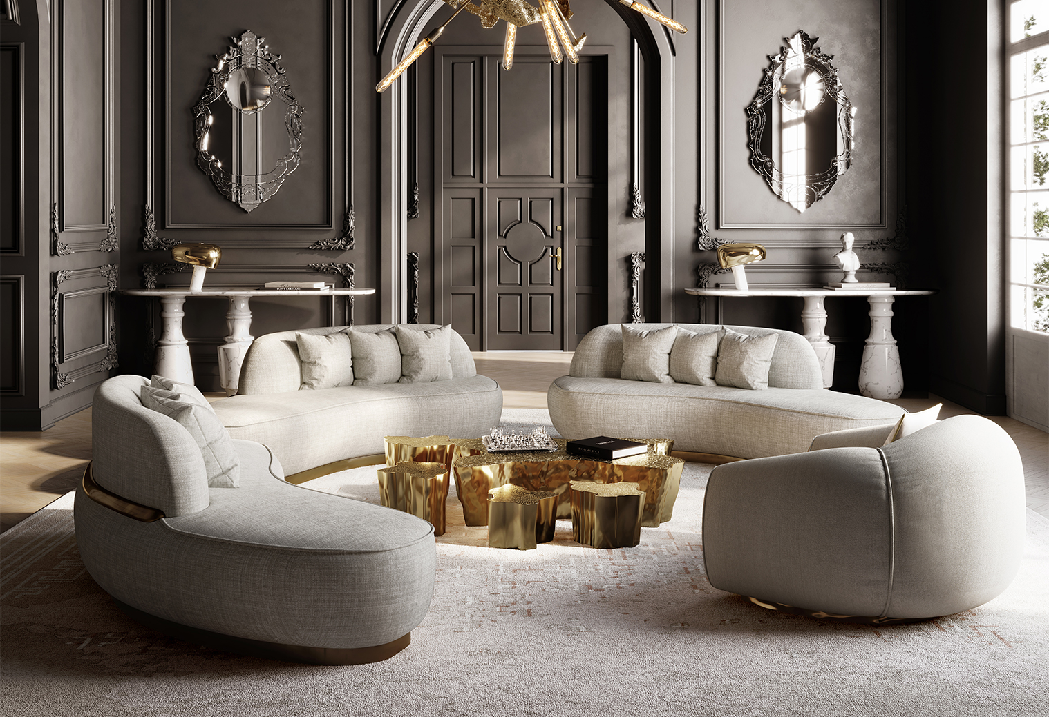 Eden Series Center Table, Contemporary Design by Boca do Lobo