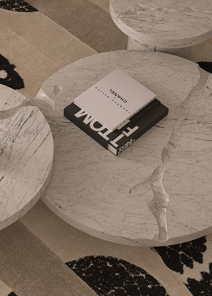 Empire Carrara Marble Center Table by Boca do Lobo