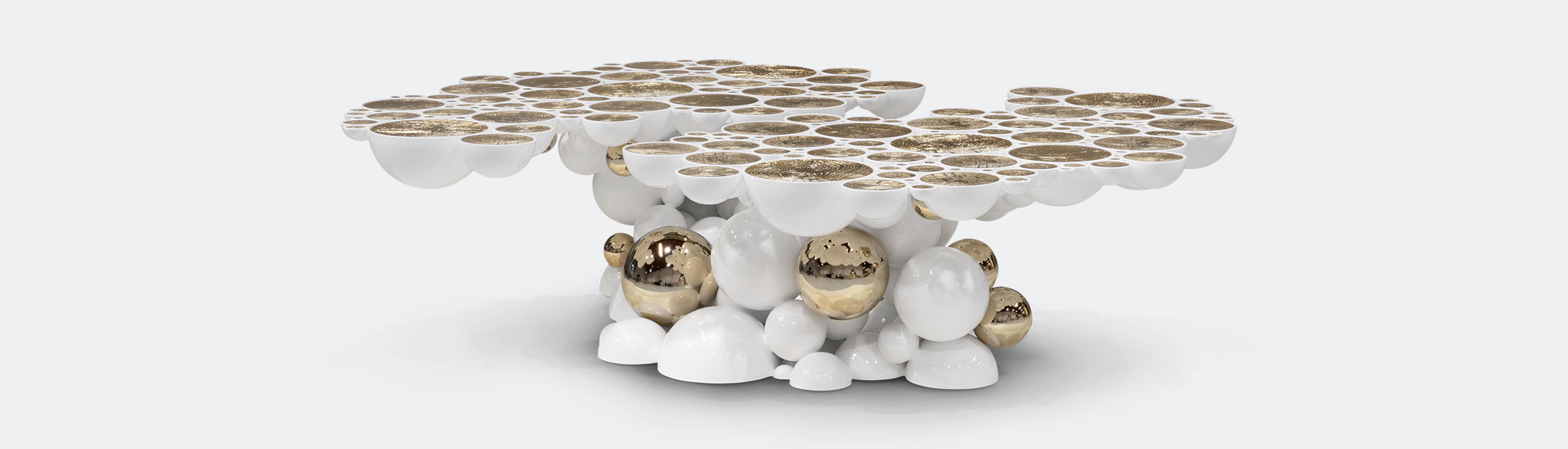 Newton White Center Table, Contemporary Design by Boca do Lobo