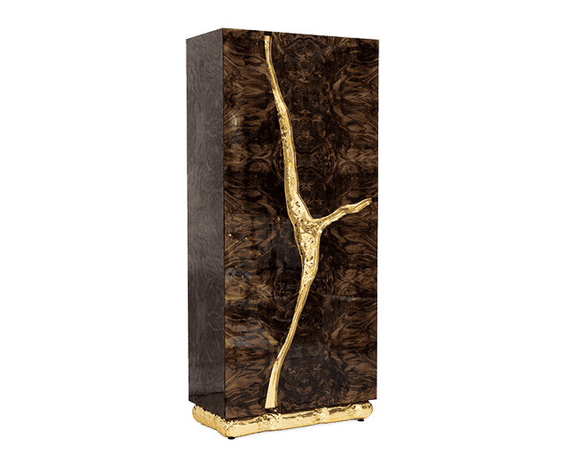 lapiaz walnut root cabinet by Boca do Lobo