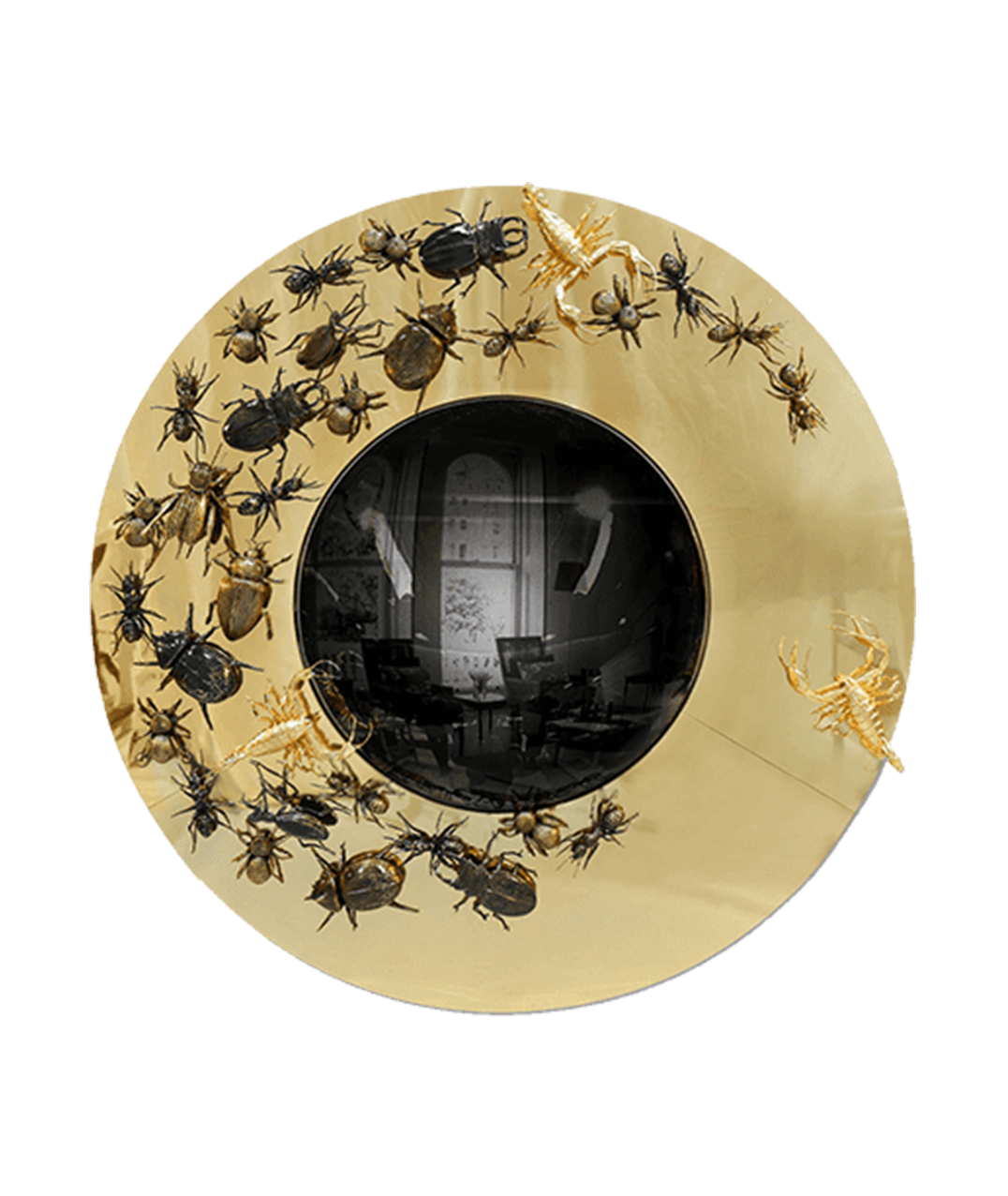 Contemporary Convex Metamorphosis Mirror Console by Boca do Lobo