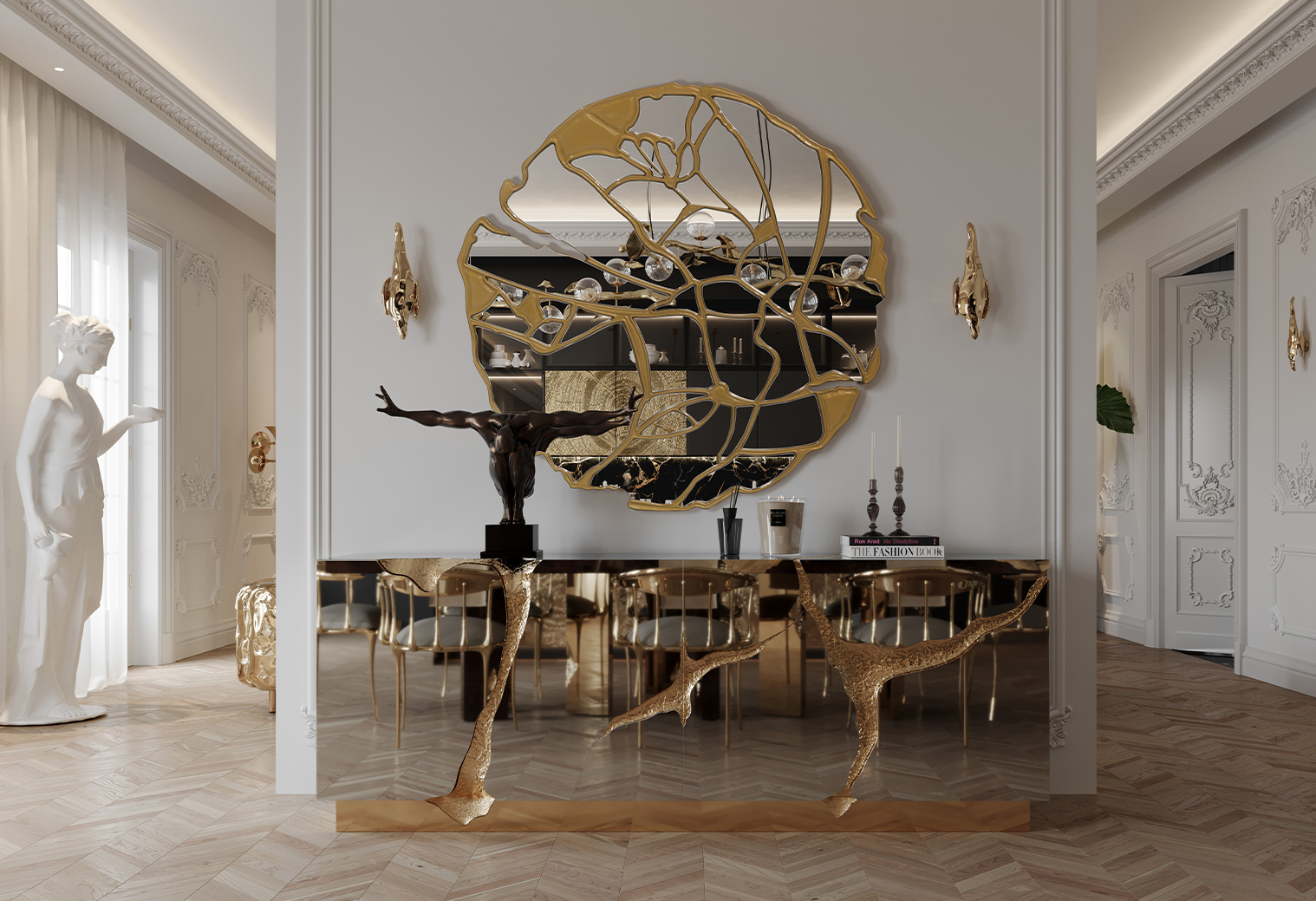 Contemporary Glance Mirror by Boca do Lobo