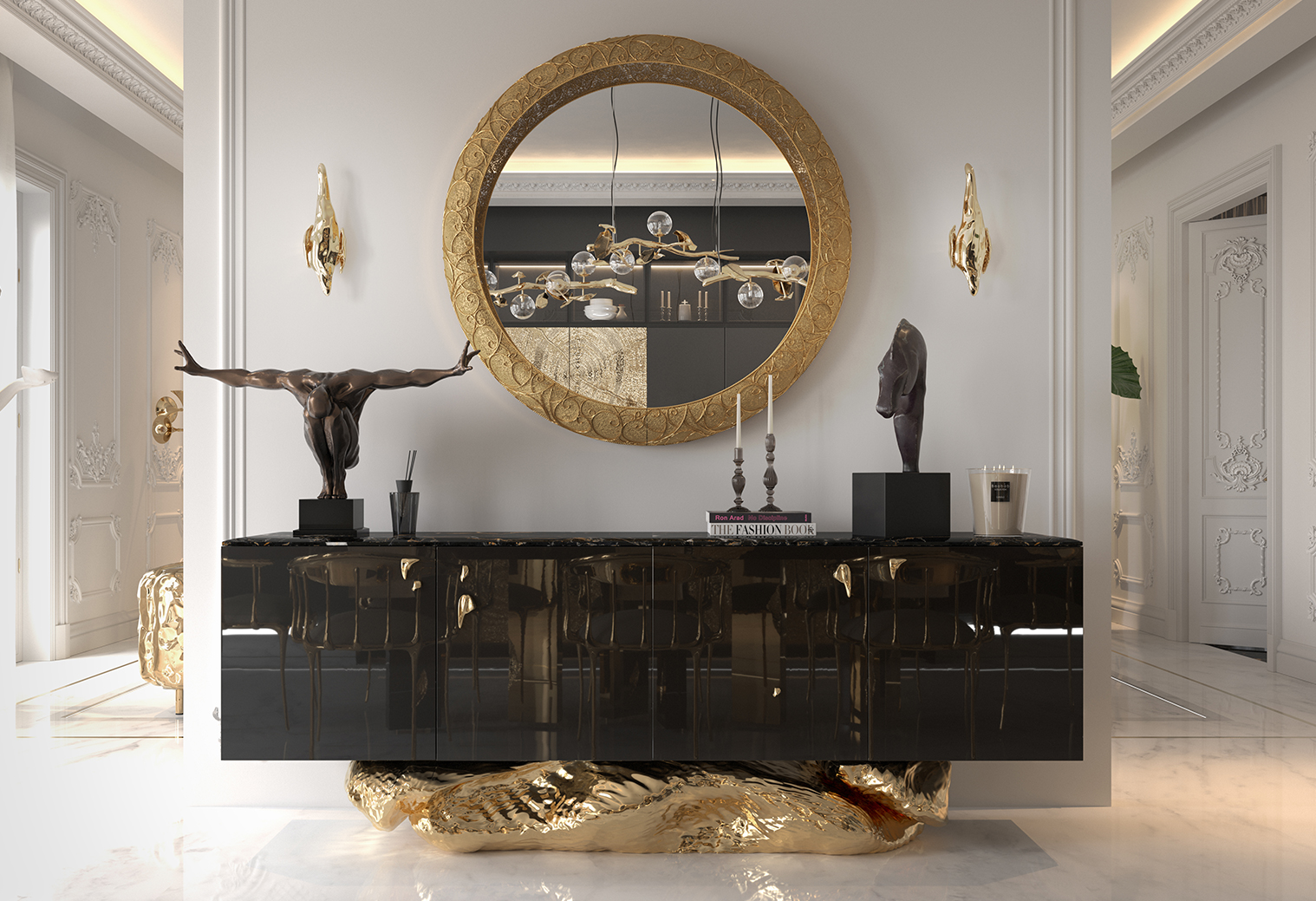 Eclectic Ring Filigree II Mirror by Boca do Lobo