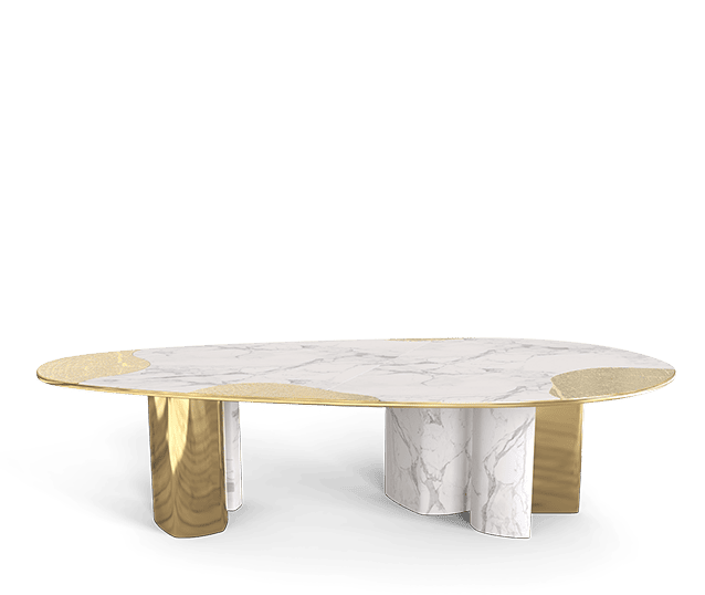 Ophelia Carrara Marble and Gold dining table - Boca do Lobo