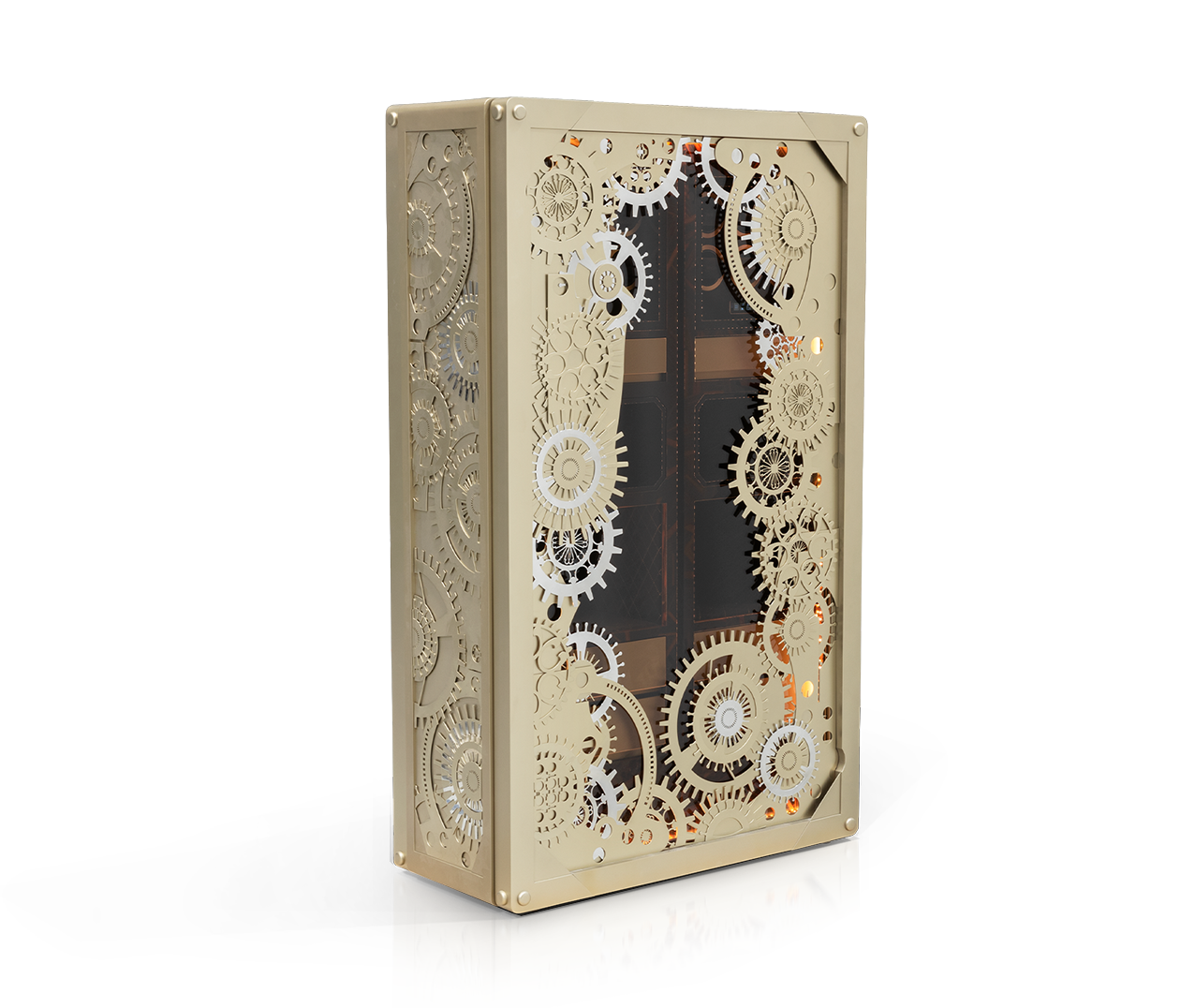 Exclusive Baron Matte Champagne Home Safe by Boca do Lobo