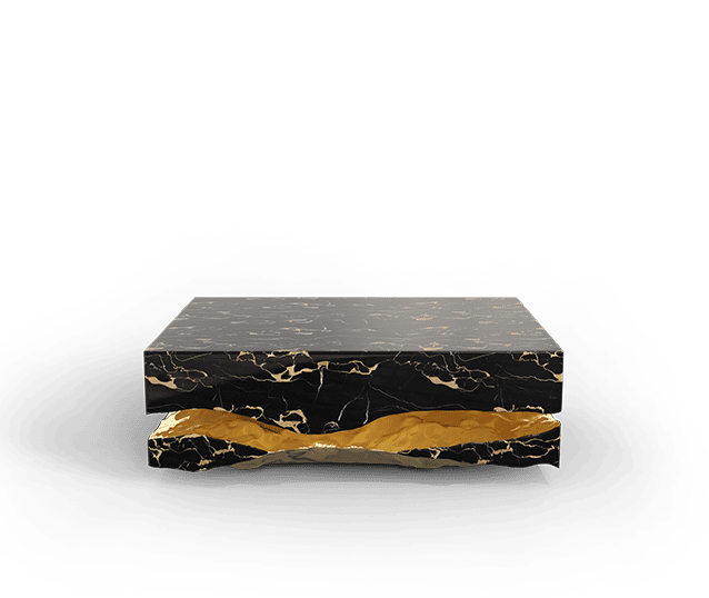 Quarry Portoro marble center table by Boca do Lobo