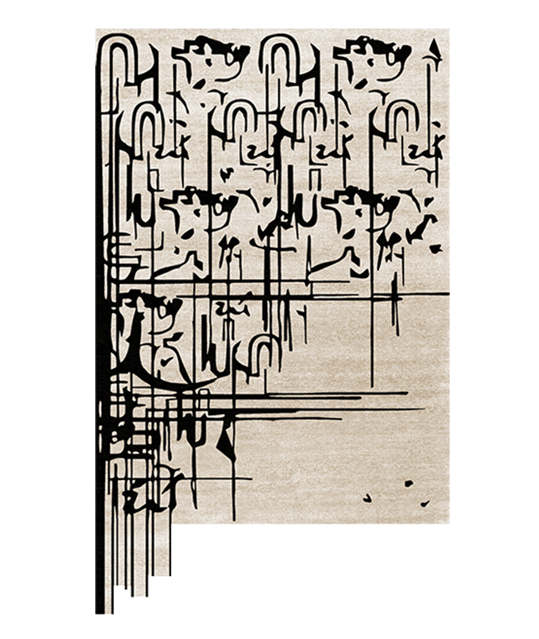 Black Ink Rug by Boca do Lobo