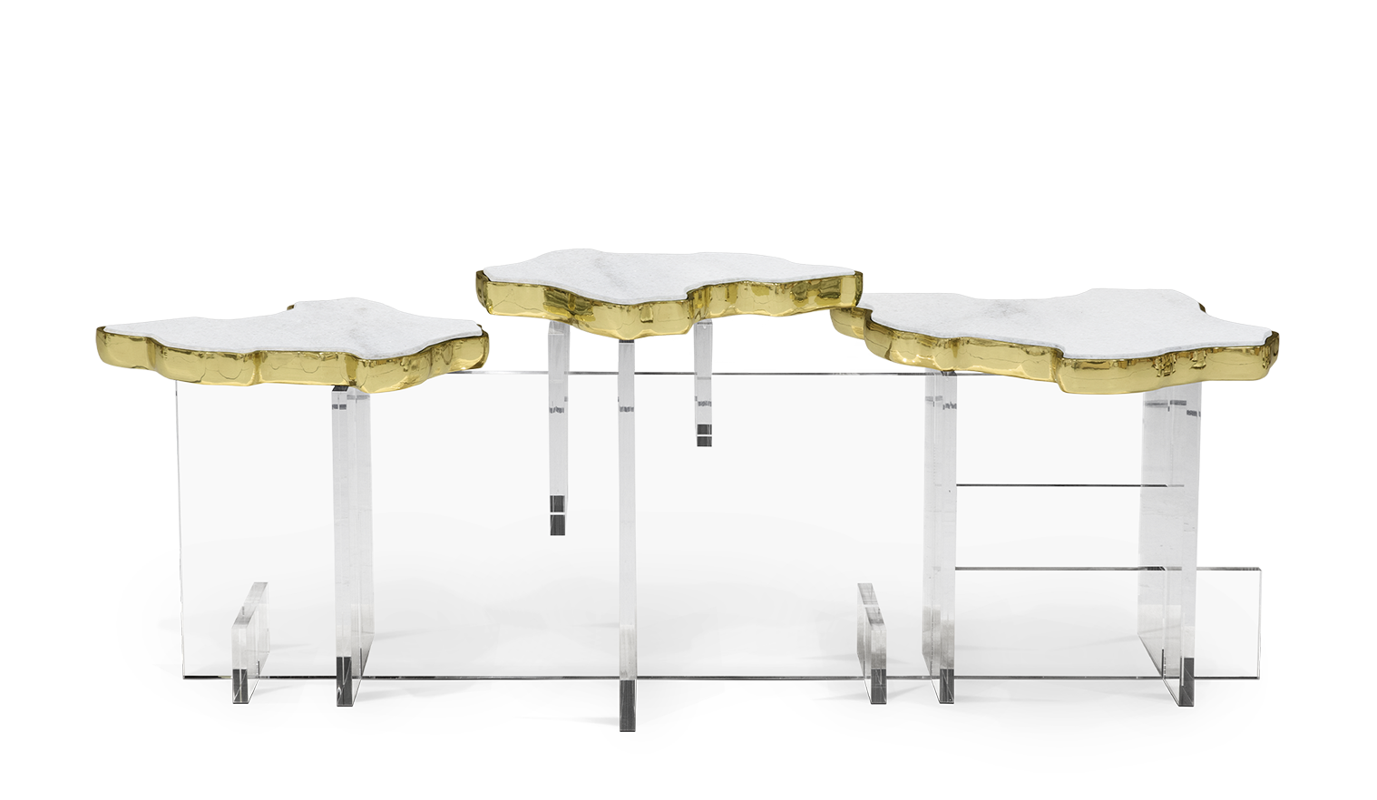 Handmade Monet XL carrara Side Table by Boca do Lobo