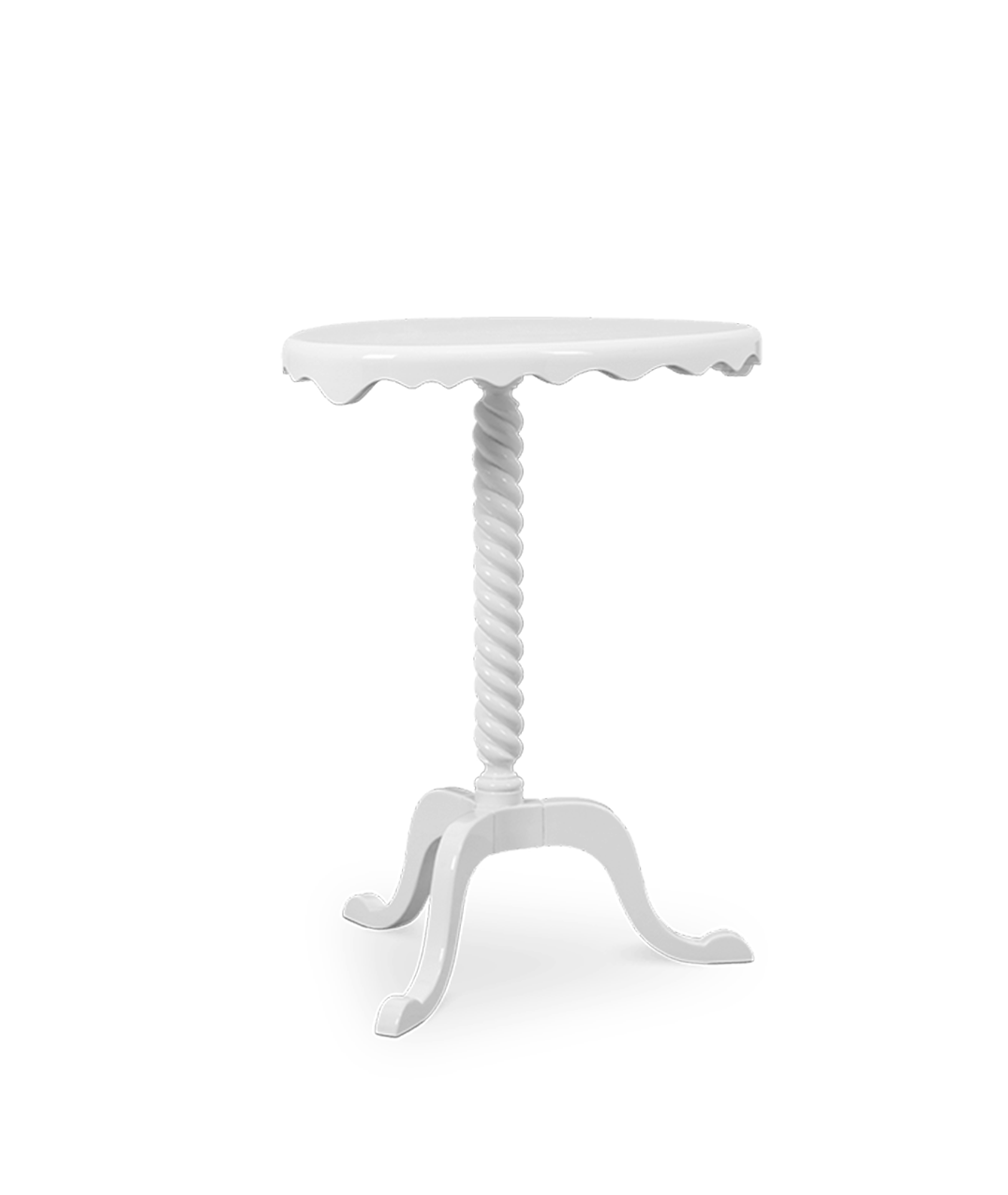 Iconic Ottoman White Side Table by Boca do Lobo