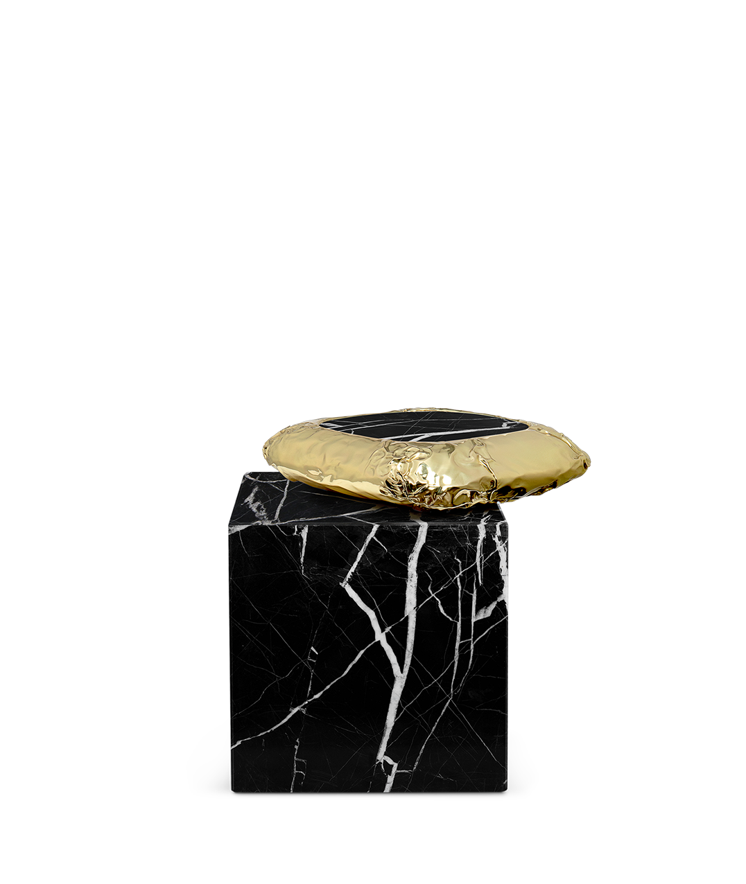 Handmade Stonehenge Nero Marquina Side Table by Boca do Lobo
