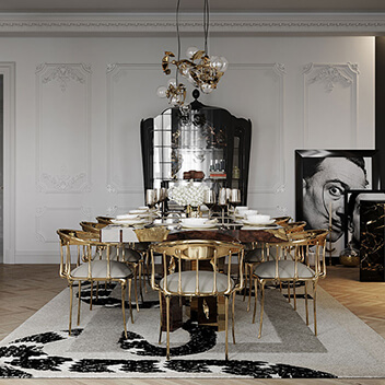 Iconic Dining Room Design - House of Boca do Lobo Paris Penthouse