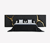 Contemporary Lapiaz Black Headboard by Boca do Lobo