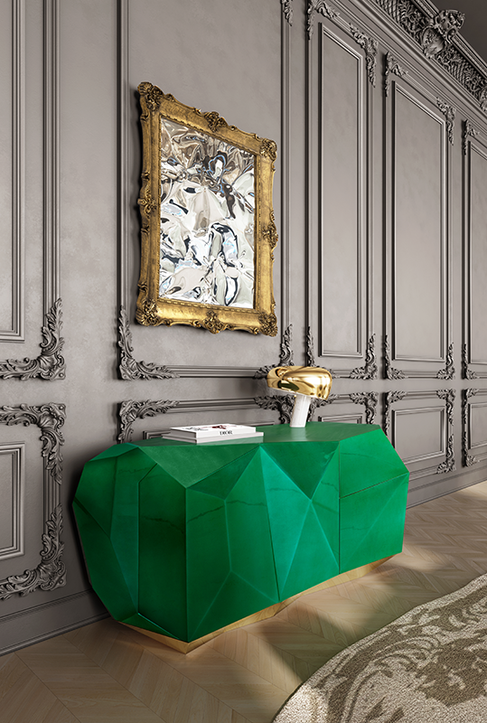 Diamond Emerald Luxury Sideboard