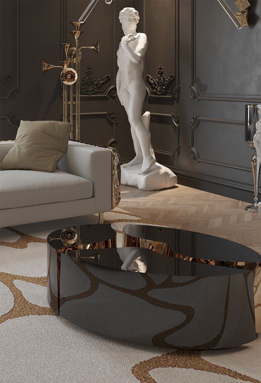 Lapiaz Oval Contemporary Center Table