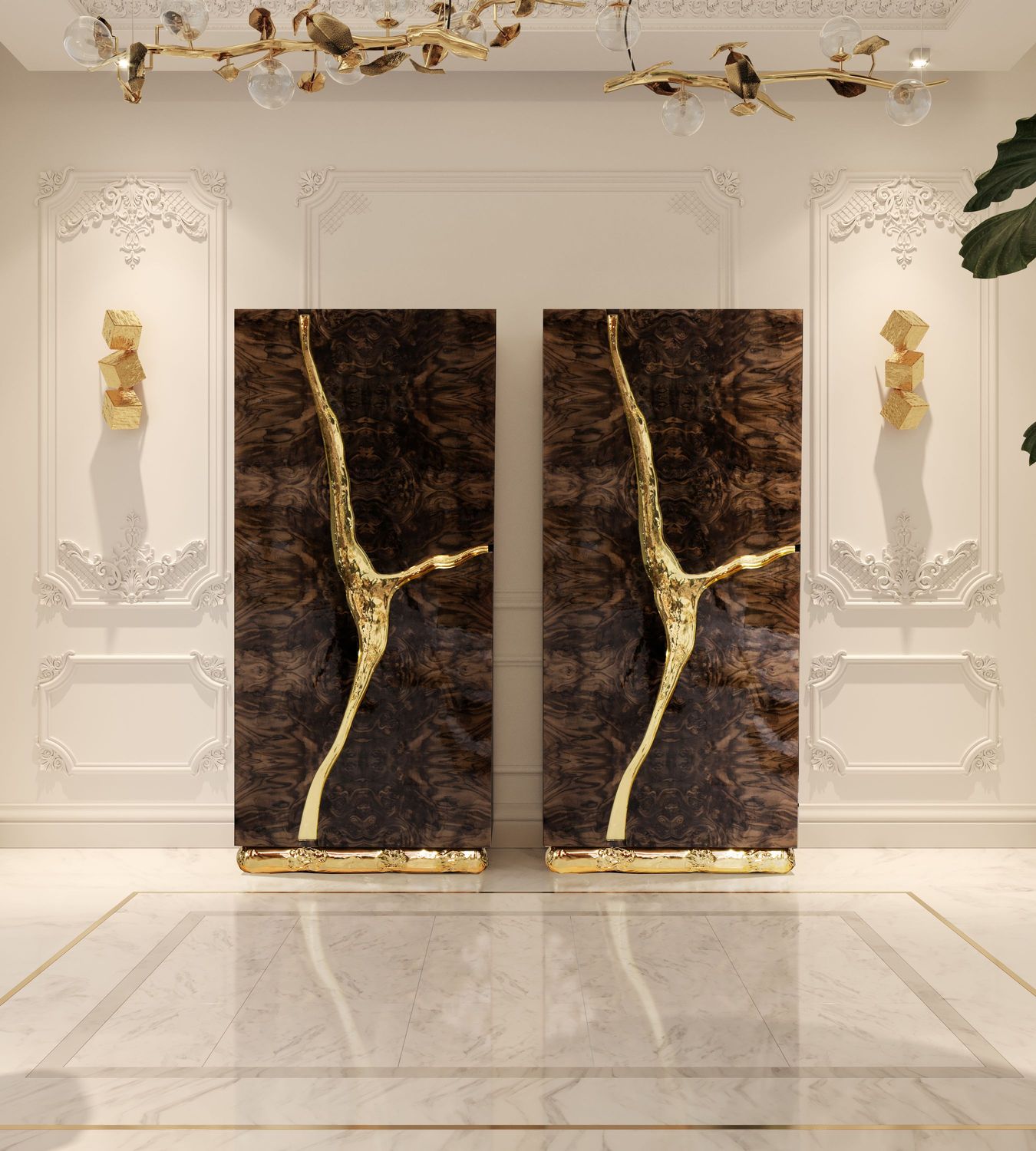 Lapiaz Walnut Contemporary Cabinet
