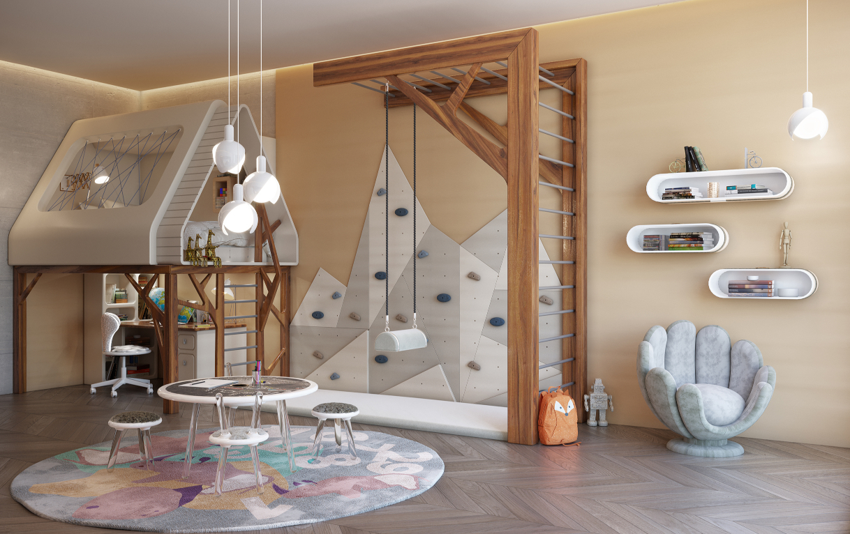 Mogli Playhouse Bed and Gym by CIRCU