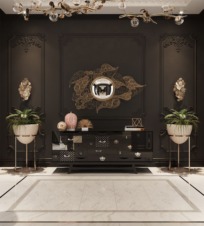 Mondrian Black Sideboard