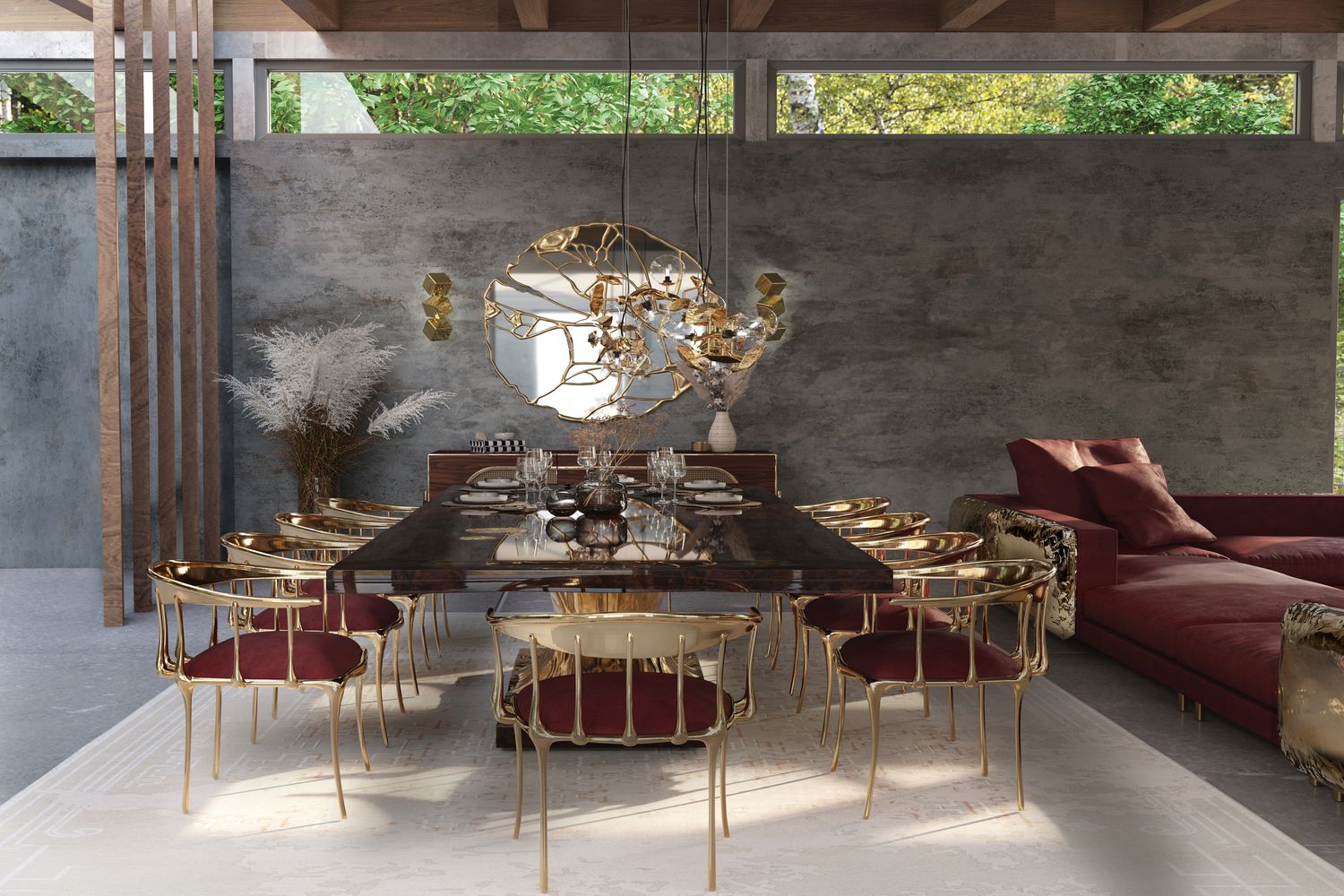 N11 Burgundy Modern Chair