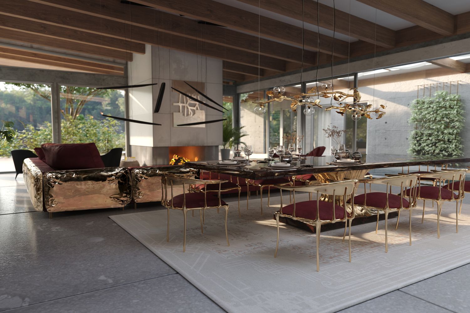 N11 Burgundy Modern Chair