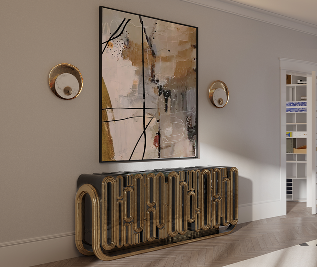 Diamond Emerald Luxury Sideboard