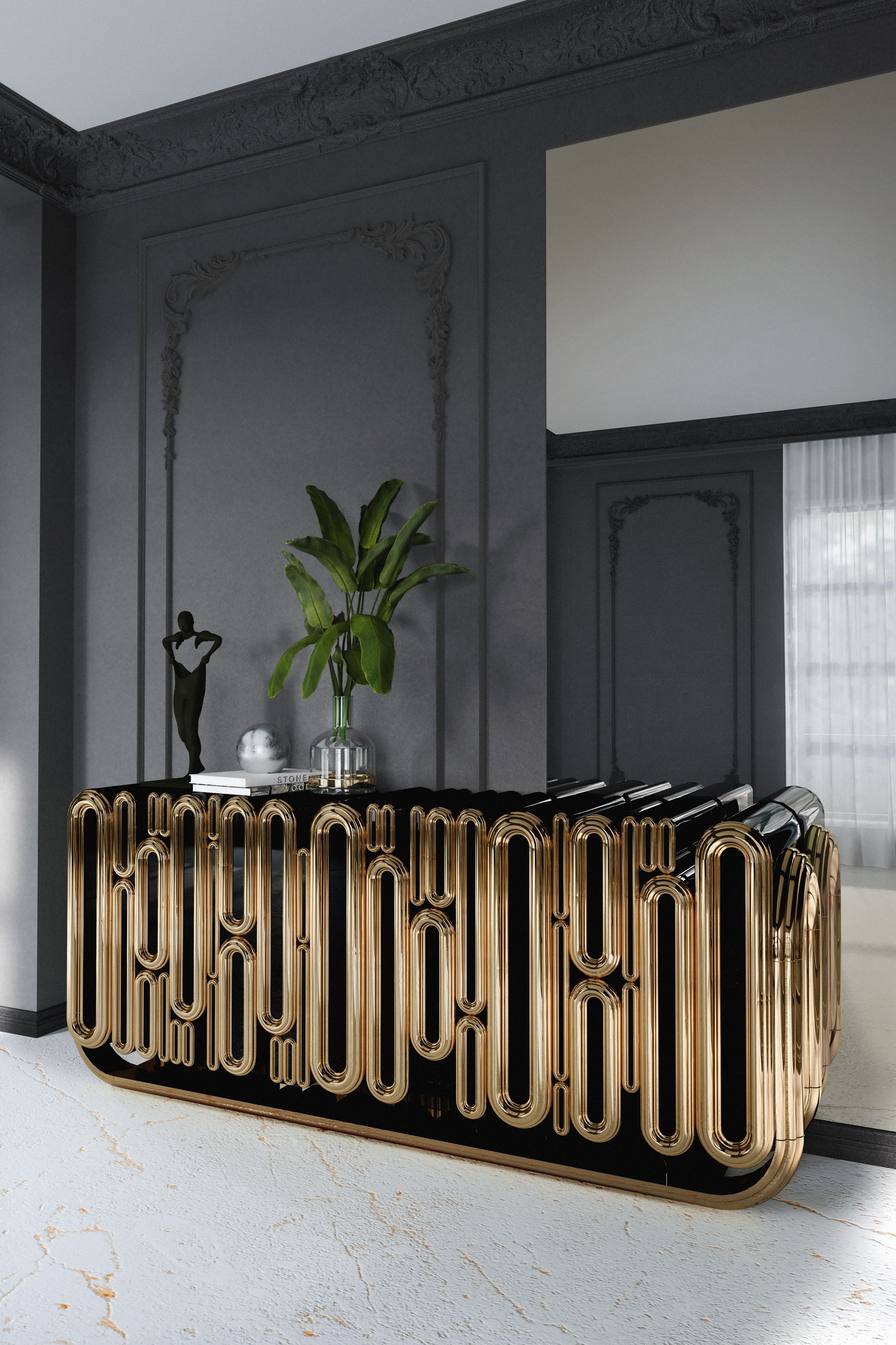 Diamond Emerald Luxury Sideboard
