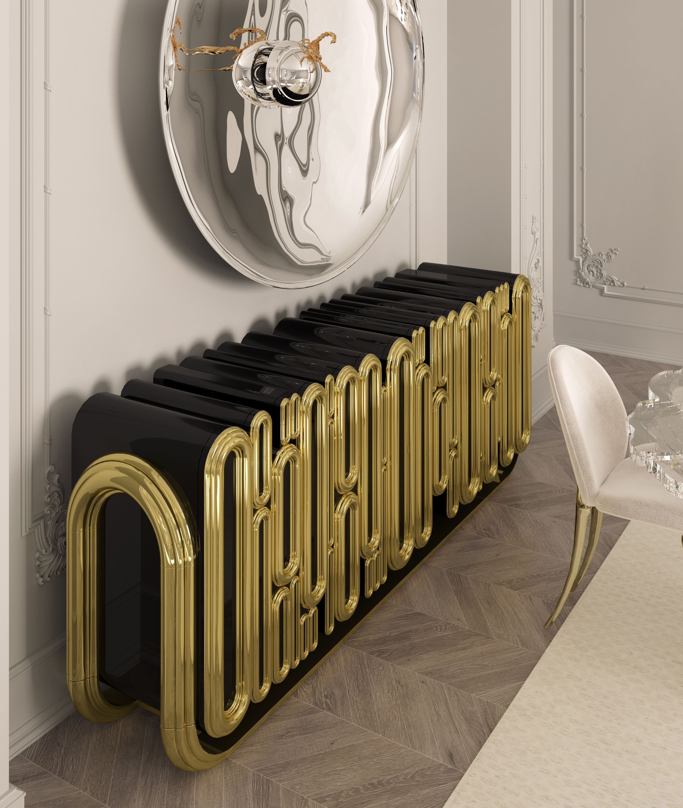 Diamond Emerald Luxury Sideboard