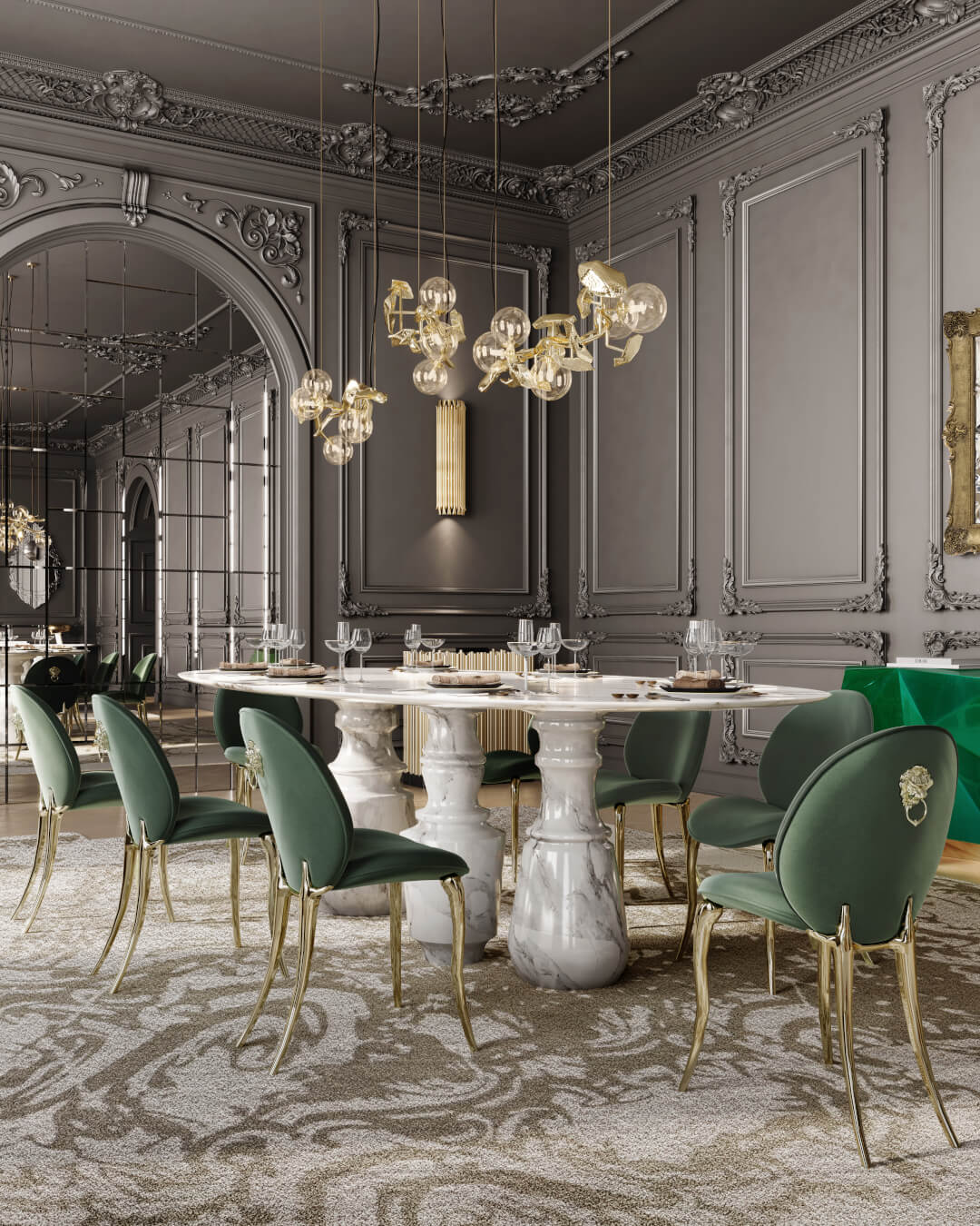 Pietra Oval XL Estremoz Contemporary Dining Table