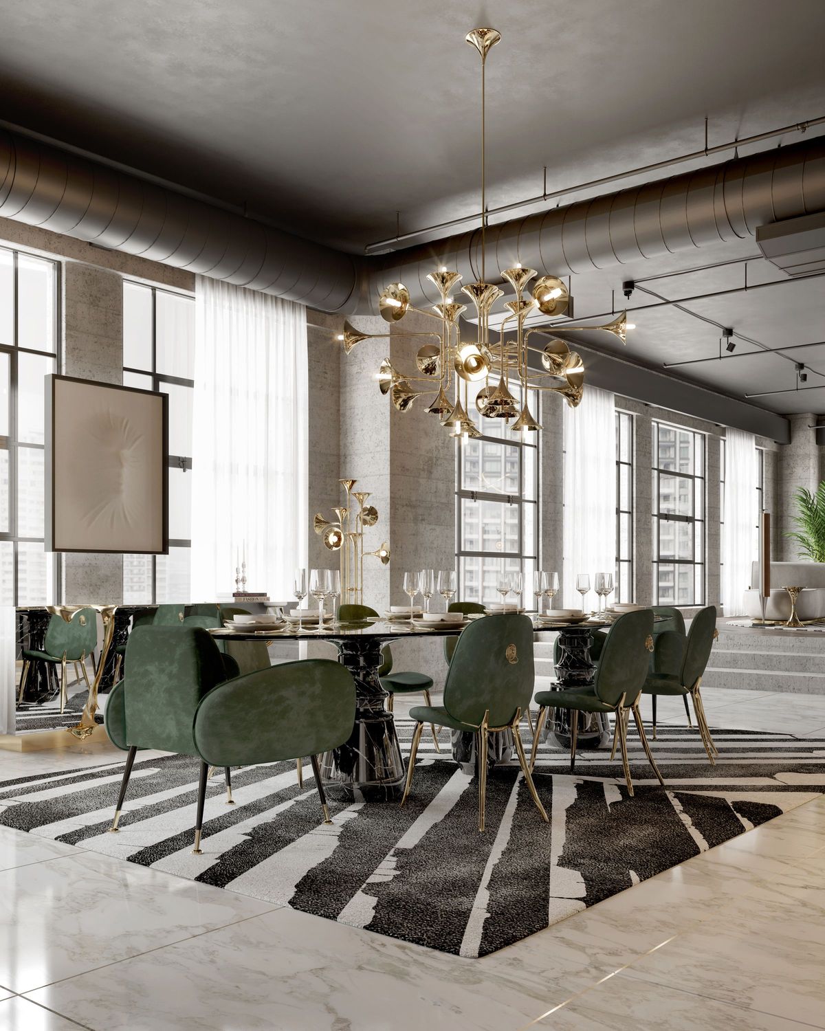 Pietra Oval XL Estremoz Contemporary Dining Table