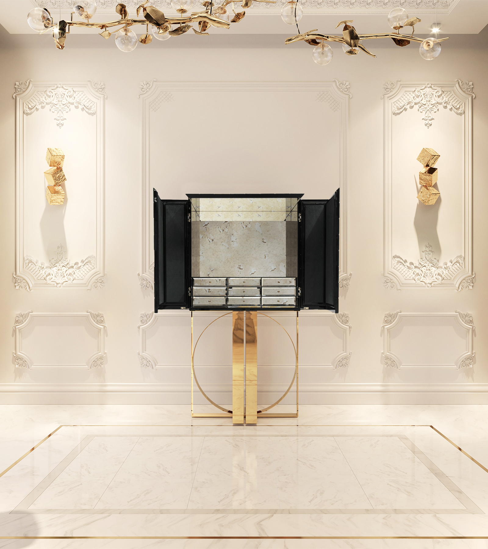 Pixel Green  Luxury Cabinet