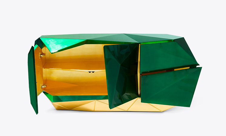 Diamond Emerald Luxury Sideboard