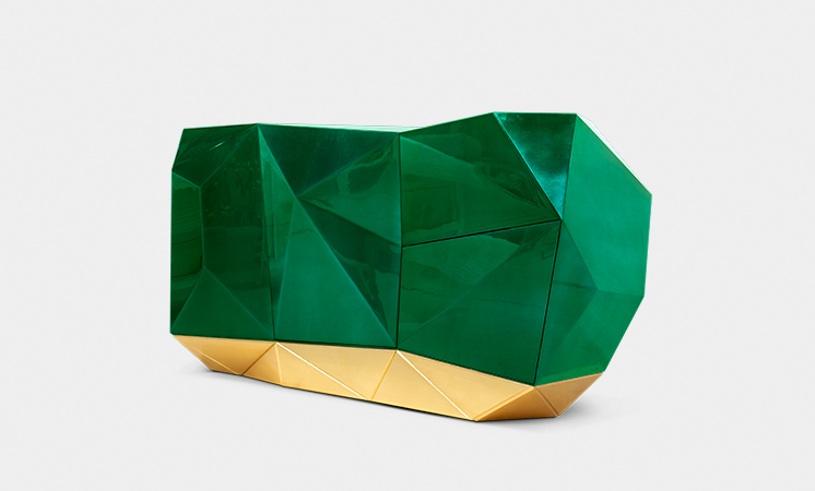Diamond Emerald Luxury Sideboard