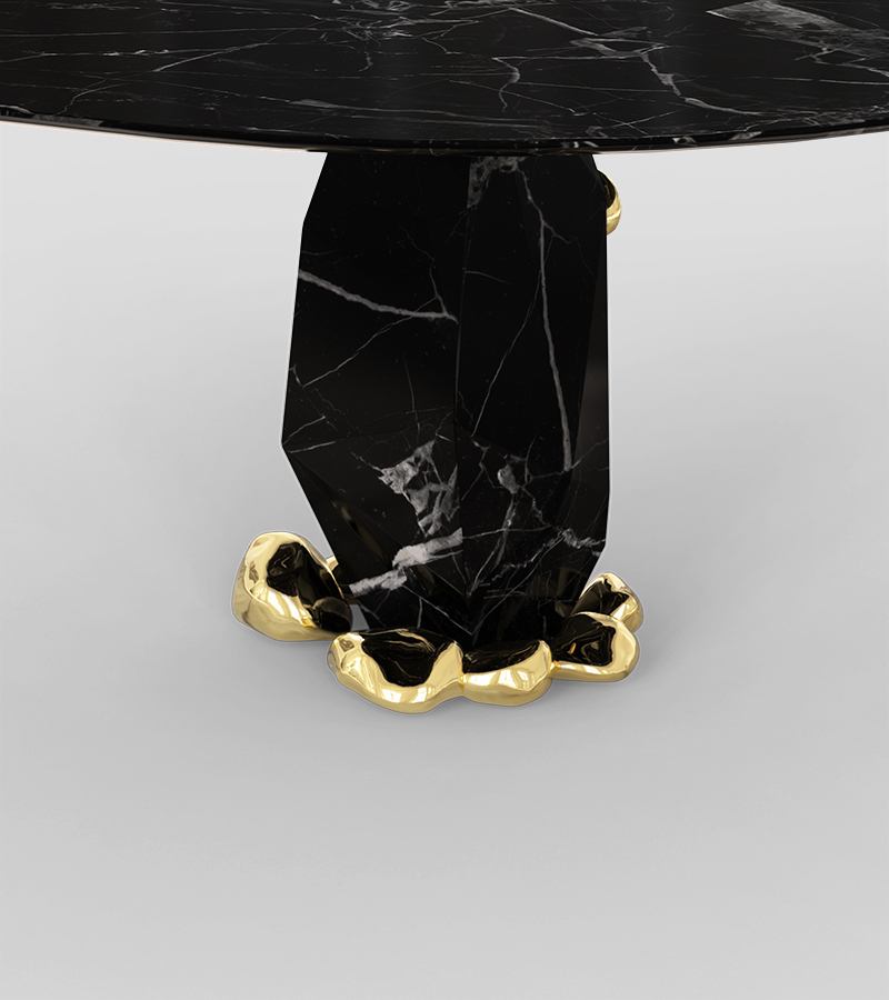 diamond nero marquina dining table