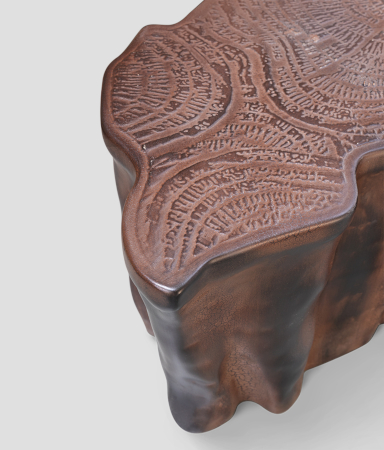 Eden Ceramic Dark Brown Side Table