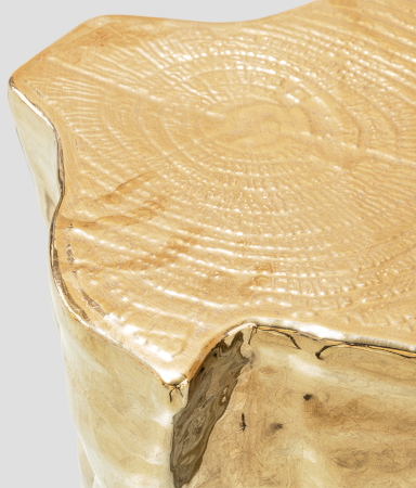 Eden Ceramic Gold Modern Side Table