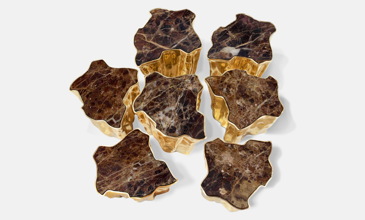 Eden Series Brown Contemporary Center Table