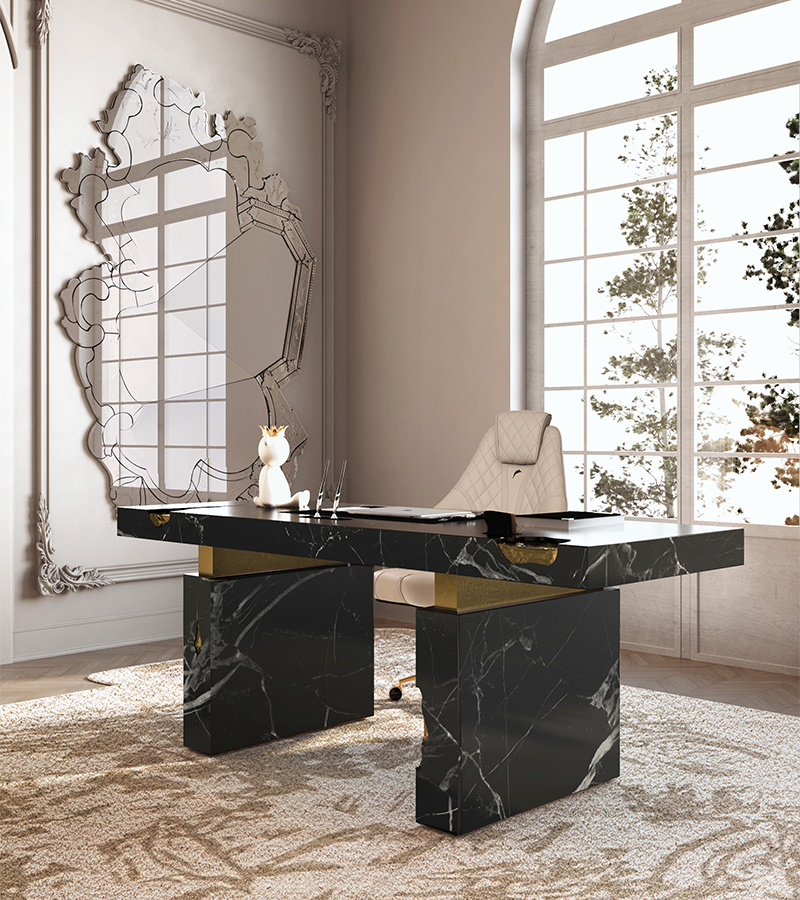 Empire Nero Marquina Writing Desk