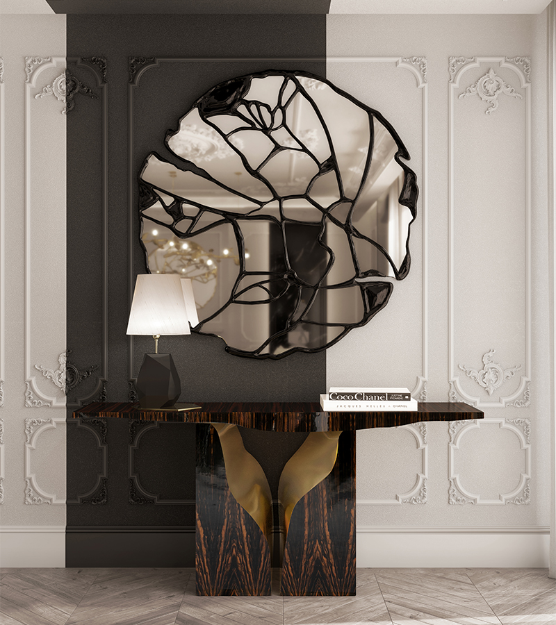 Glance Black Wall Mirror