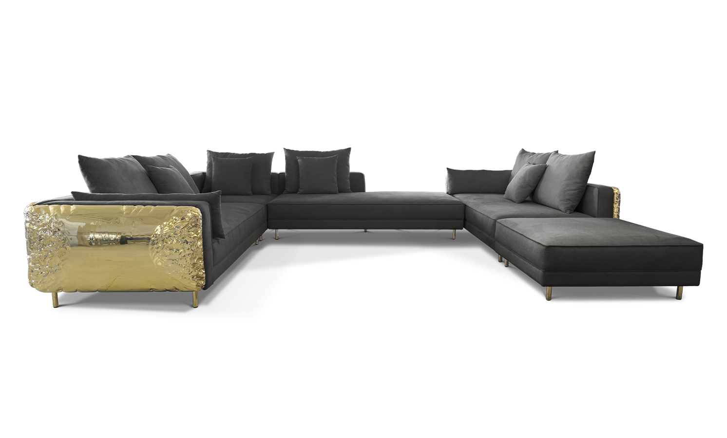 Imperfectio Black Modern Modular Sofa