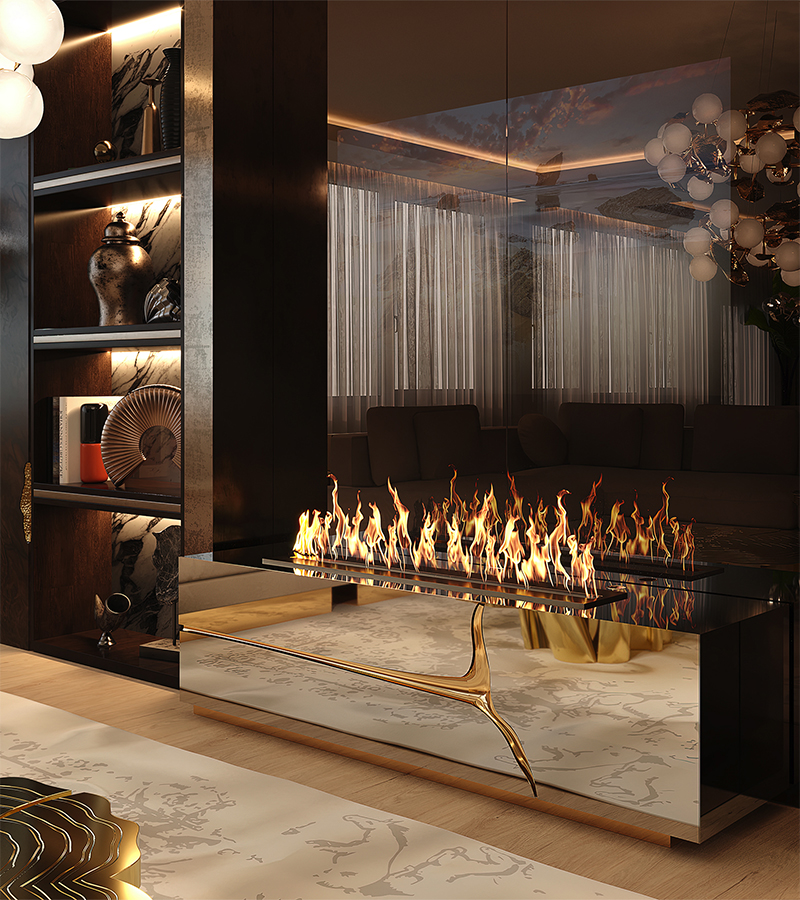 Eden Series White Contemporary Center Table
