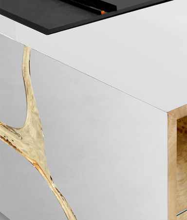 Eden Series White Contemporary Center Table