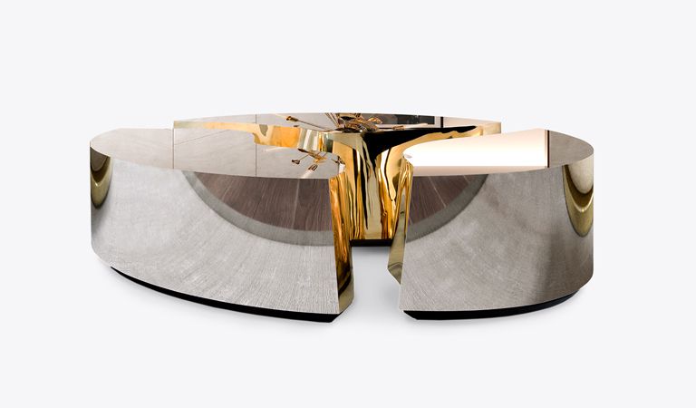 Lapiaz Oval Contemporary Center Table