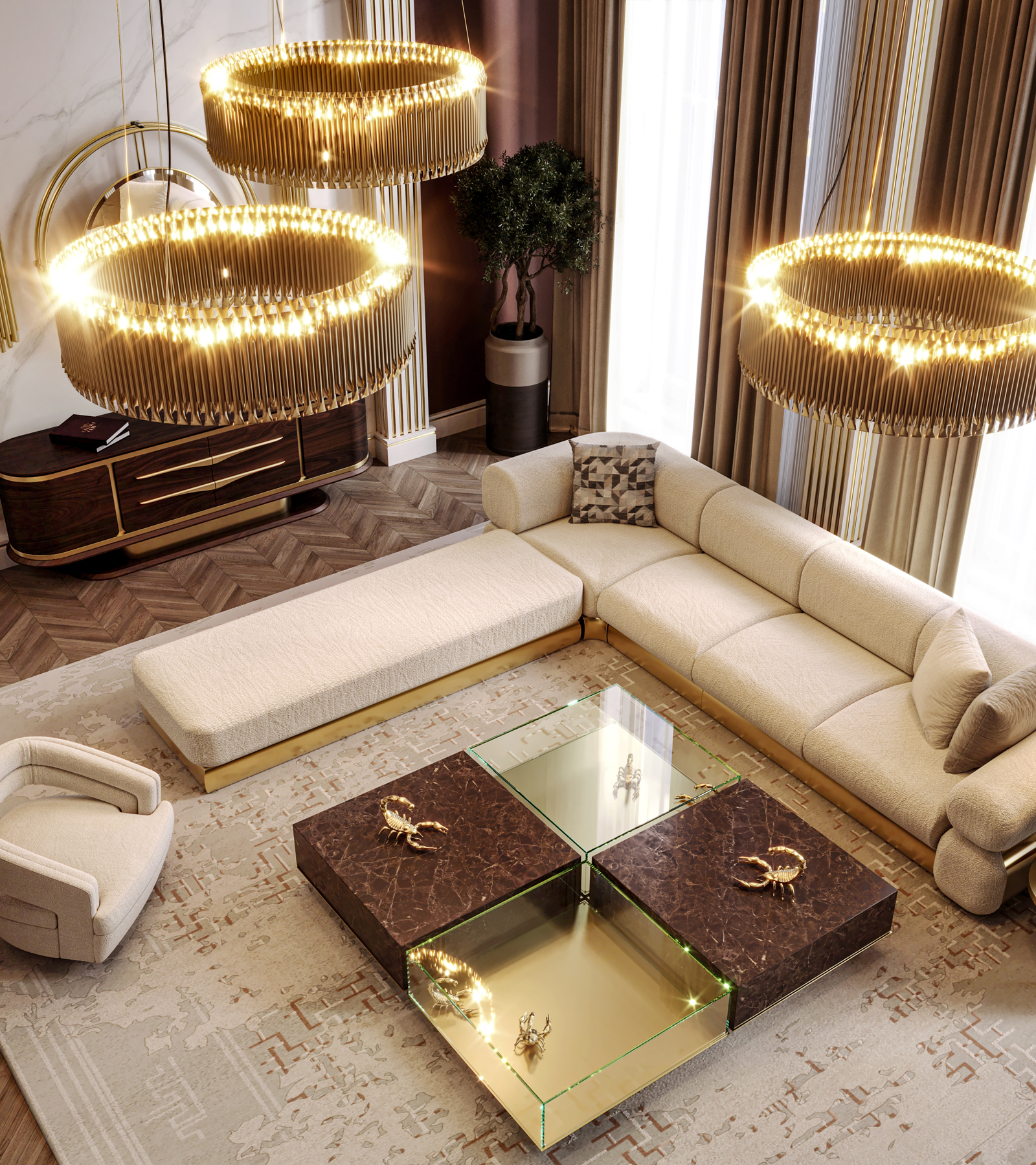 Metamorphosis White Luxury Center Table