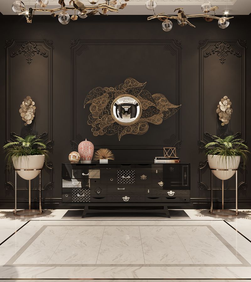 Mondrian Black Sideboard