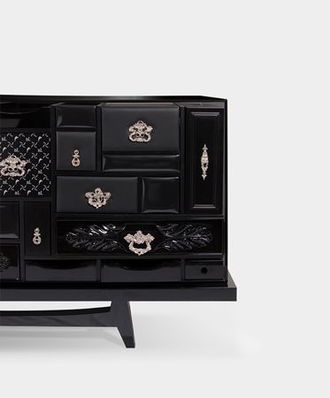 Mondrian Black Sideboard