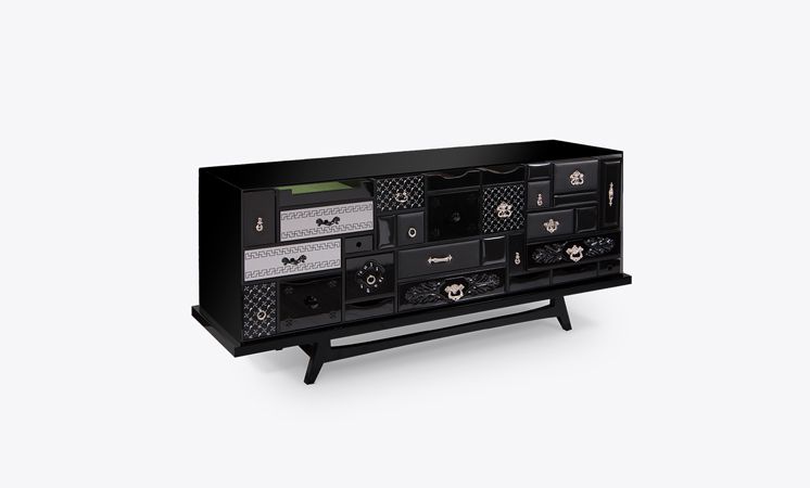 Mondrian Black Sideboard